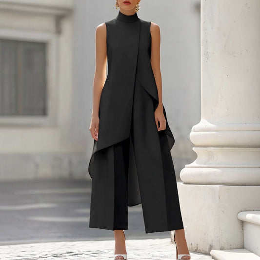 Leila | Completo Elegante con Volant Asimmetrici