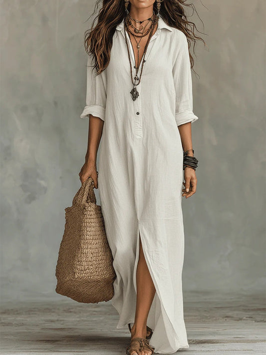 Luna | Vestito Lungo Comodo dalla Silhouette Versatile per Ogni Giorno