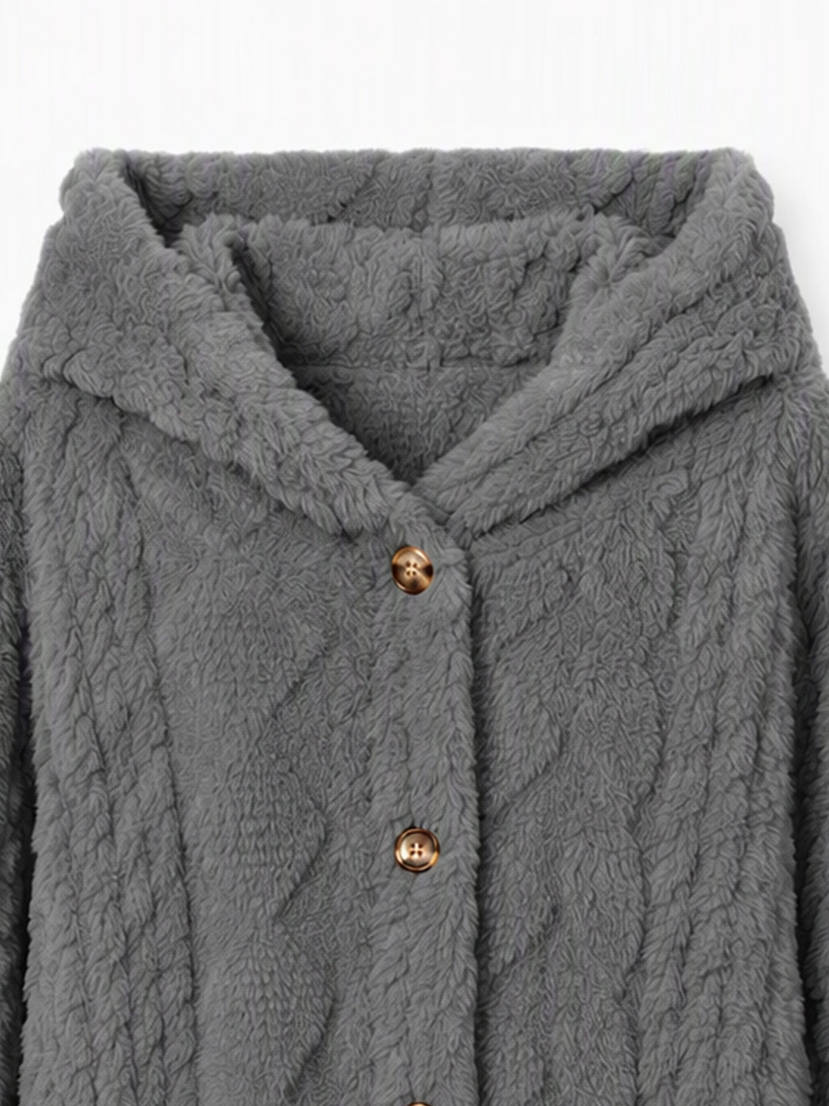 Wendy | Cappotto con cappuccio in maglia testurizzata per donna, caldo e avvolgente