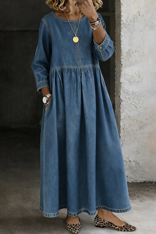Fini | Vestito Midi Denim Vintage