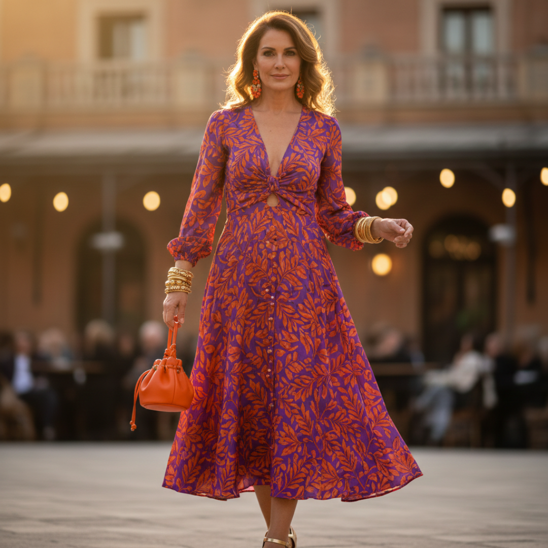 Elena | Vestito Lungo Stampato