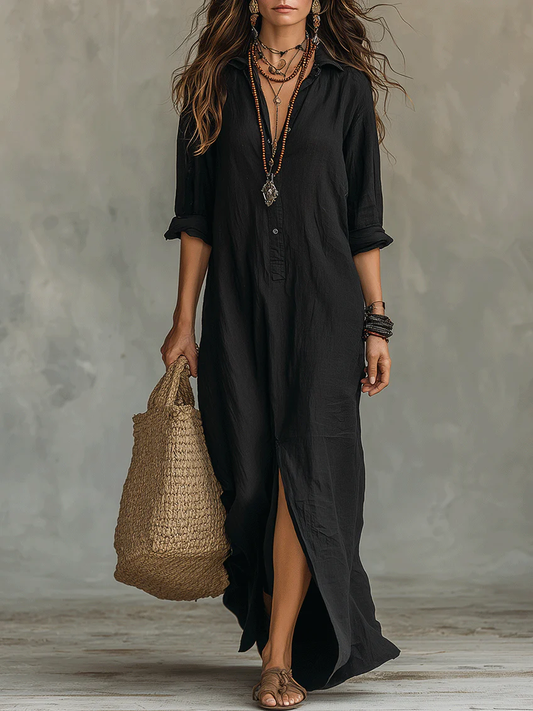 Luna | Vestito Lungo Comodo dalla Silhouette Versatile per Ogni Giorno