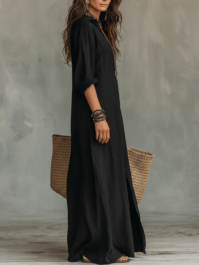Luna | Vestito Lungo Comodo dalla Silhouette Versatile per Ogni Giorno