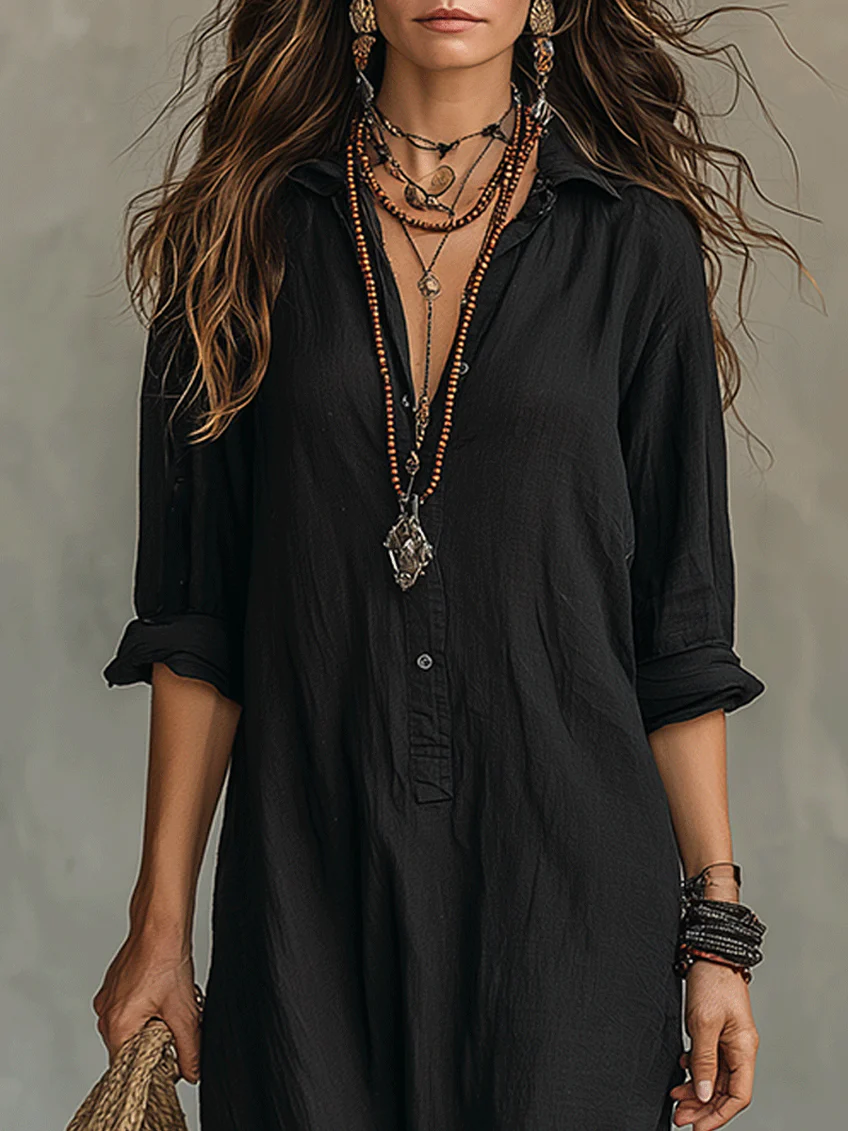 Luna | Vestito Lungo Comodo dalla Silhouette Versatile per Ogni Giorno