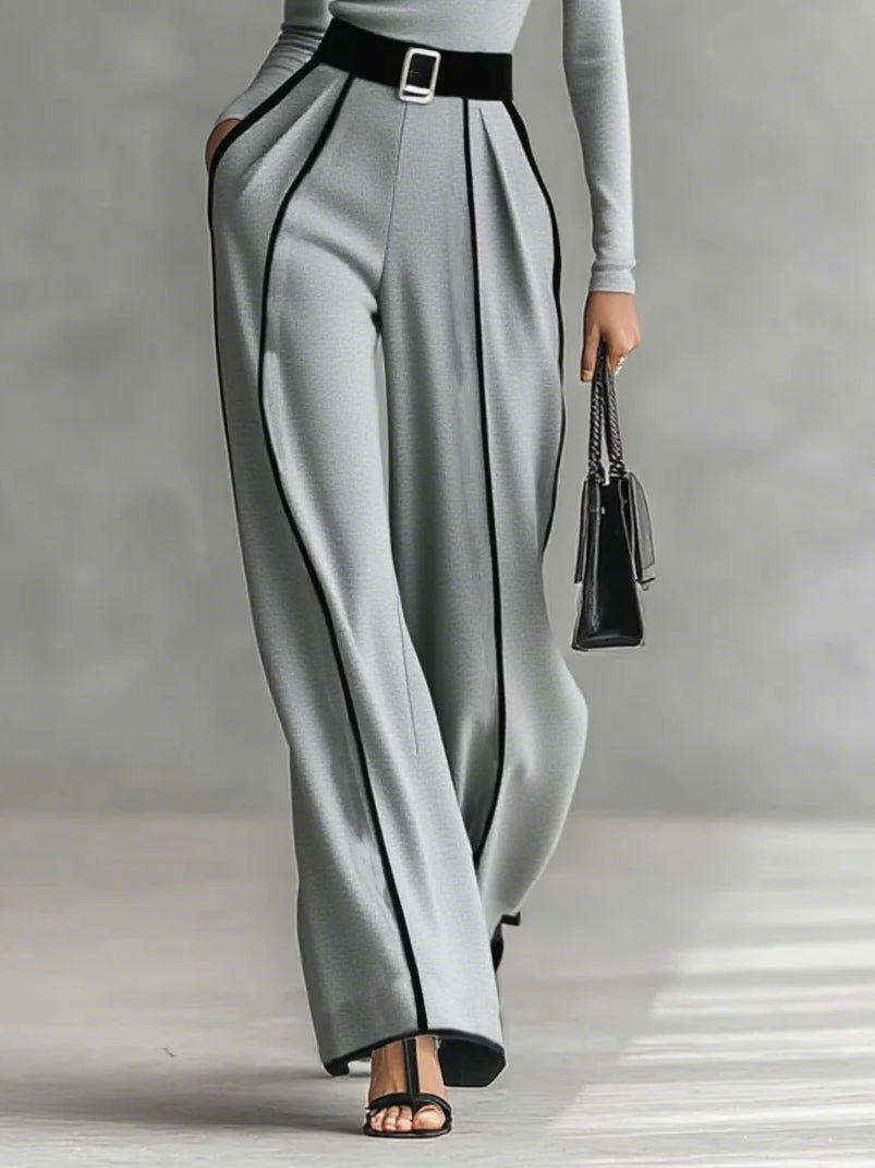 Giovanna | Completo elegante con dolcevita, pantaloni ampi e cintura