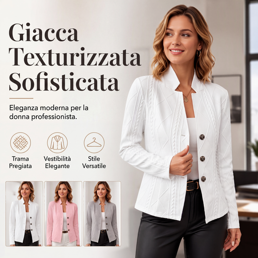 Alice - Blazer strutturato con bottoni decorativi - Rosa